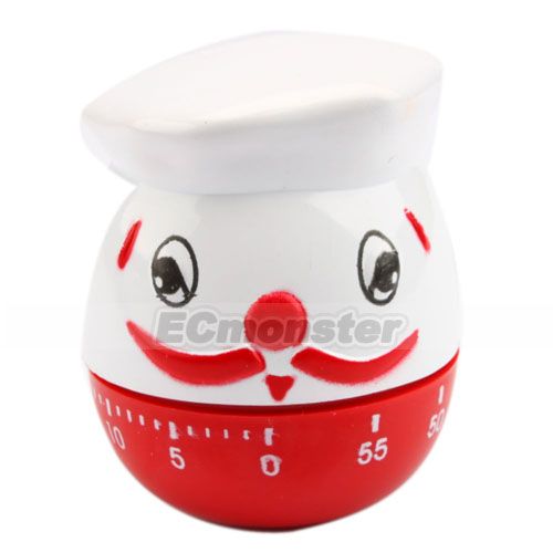 New Cute Chef Cooking Kitchen Ring Timer Alarm 60 Minute  
