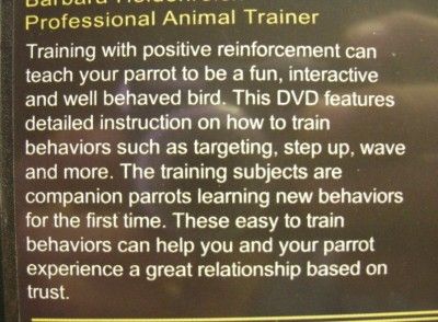 Good Bird Inc Parrot Behavior and Training DVD  