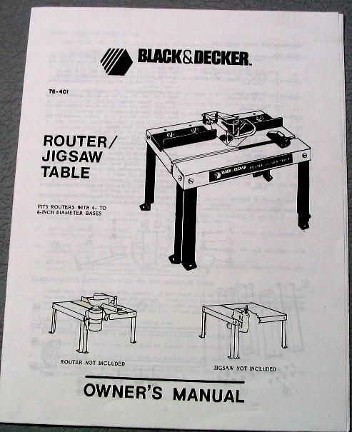 Black and Decker Router Table — Model# 76-401