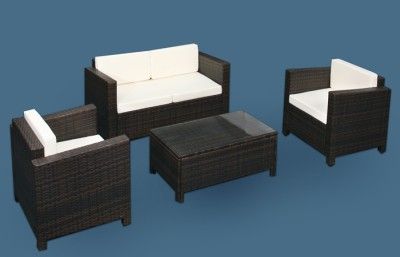 4pc Wicker Sofa Patio Furniture Set  