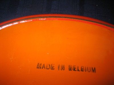   IRON ENAMEL Au Gratin Casserole FLAME Pan Belgium Le Creuset  