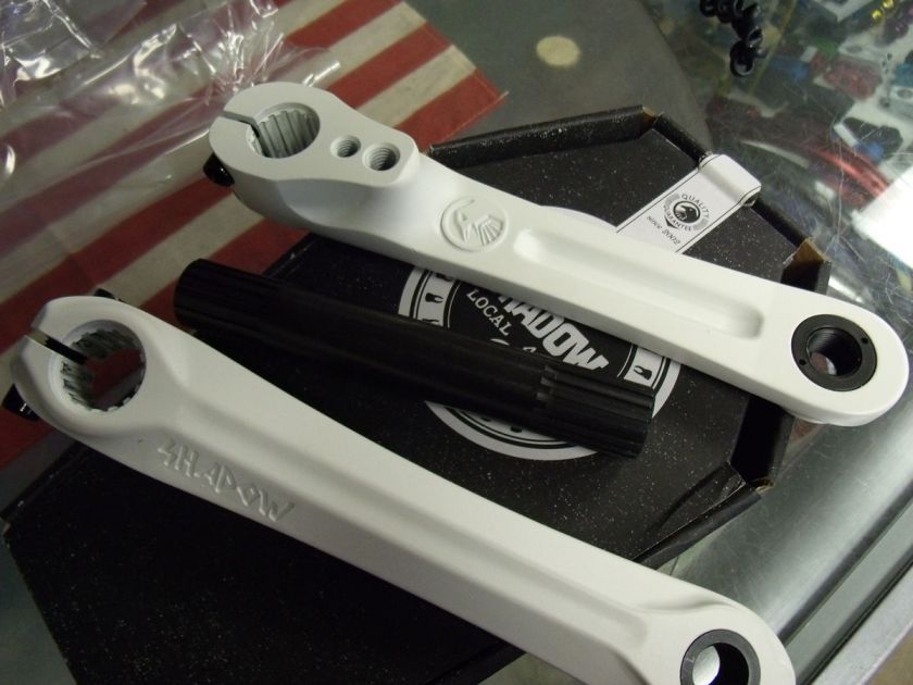 SHADOW CONSPIRACY NOCTIS 3 PIECE 175MM WHITE BMX CRANKS  