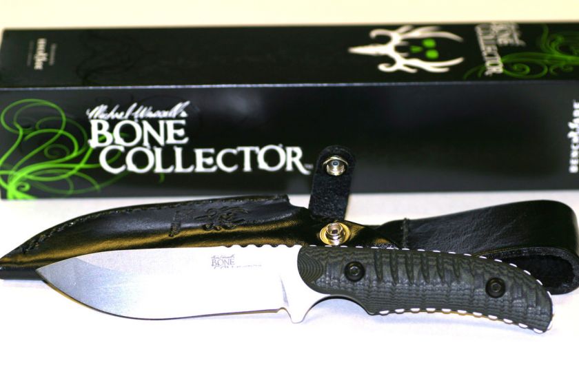 BENCHMADE 15005 1 BONE COLLECTOR FIXED STAINLESS BLADE W/ BLACK/GREEN 