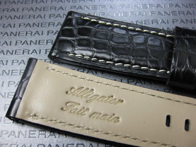 GENUINE ALLIGATOR STRAP Leather BAND Fit BREITLING 24mm  