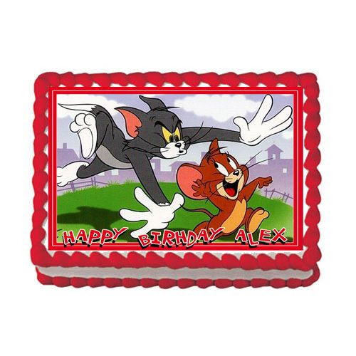 TOM AND JERRY Edible Cake Image Party Decoration Supply  