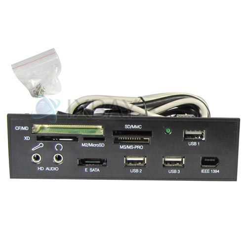 25 Panel Multi function Card Reader USB/SATA/SD/MS  