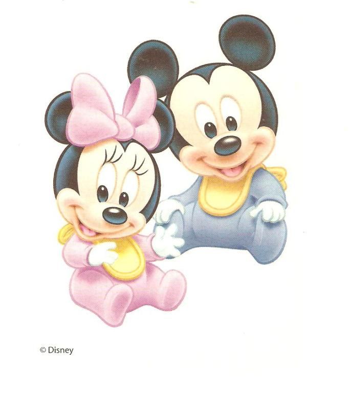 Sandylion Wet Tattoos BABY MICKEY & MINNIE Set of 10  