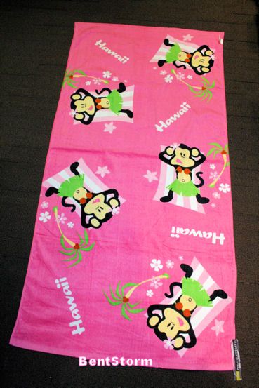 HAWAIIAN HAWAII HULA MONKEY BEACH TOWEL VACATION NEW  