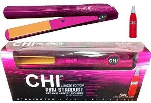 CHI Pink Stardust Ceramic Hairstyling Iron with Free Iron Guard 
