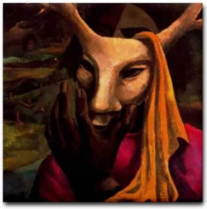 Vela Zanetti Ceramic Art Tile Diablo Mask Caribbean  