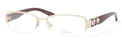 CHRISTIAN DIOR Eyeglasses 3706 VKQ Brown Gold Crystals  