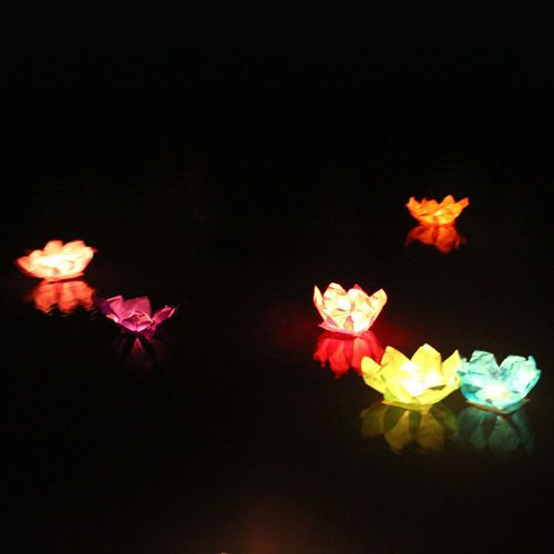 5X Red Lotus Wishing Water Lantern Hot Low Price New  