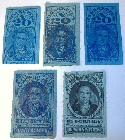 Tobacco Cigarettes Stamps, different series, lot #18  