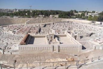 Model of the Old City in Jerusalem