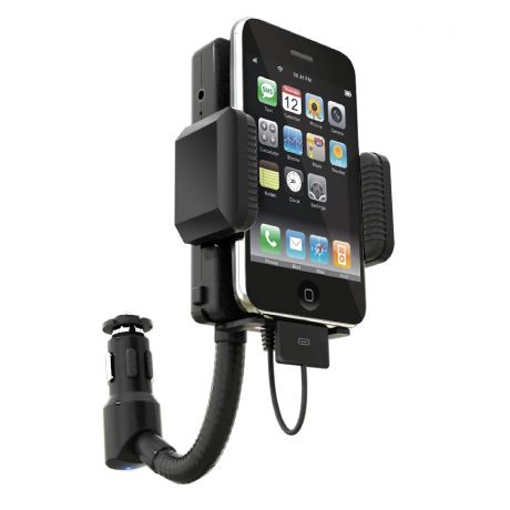 FM Transmitter+Car Charger+Remote For iPhone 4 3GS iPod  