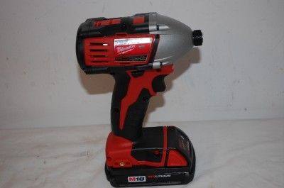 Milwaukee 2650 21 M18 Cordless 1/4 Hex Compact Impact Driver  