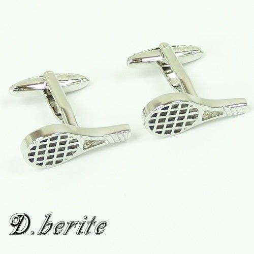 Cufflinks Cuff Link tennis racket Silver Frame CW197  