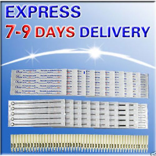 Tattoo Supplies 100 Tattoo Needles Mixed Type +150 Tips  