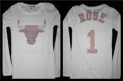 Chicago Bulls Derrick Rose Bling Jersey Tank Top Tee  