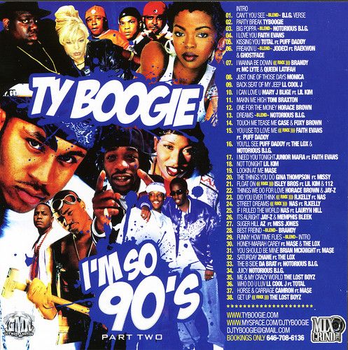 DJ Ty Boogie So 90s v. 2 Old School R&B Party Mix CD Non Stop Mixtape 