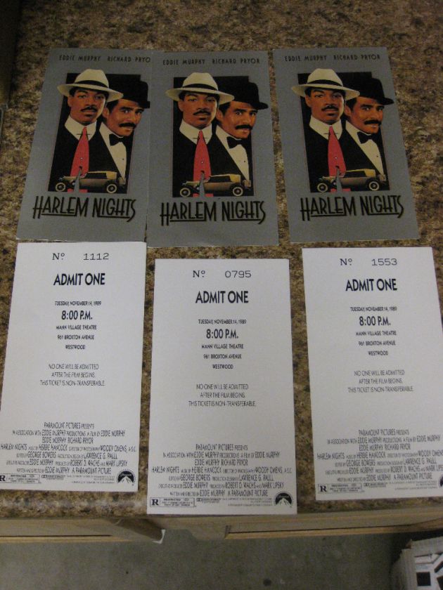 HARLEM NIGHTS EDDIE MURPHY RICHARD PRYOR SCREENING INVITATION GUEST 