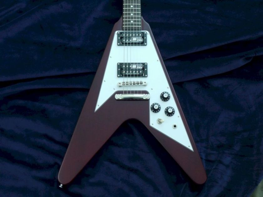 ESP Edwards E FV 85D Flying V Electric Guitar   Cherry  