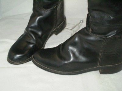 RIDING BOOT English Equestrian black leather USA 6.5 B  