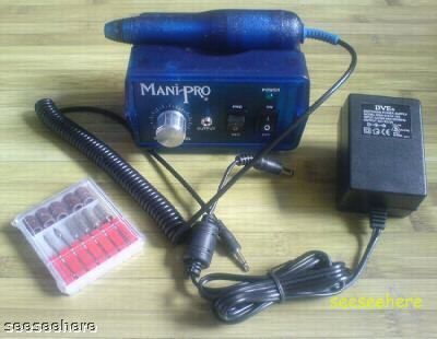 NEW MANI PRO ELECTRIC NAIL FILE DRILL SYSTEM BLUEBERRY  