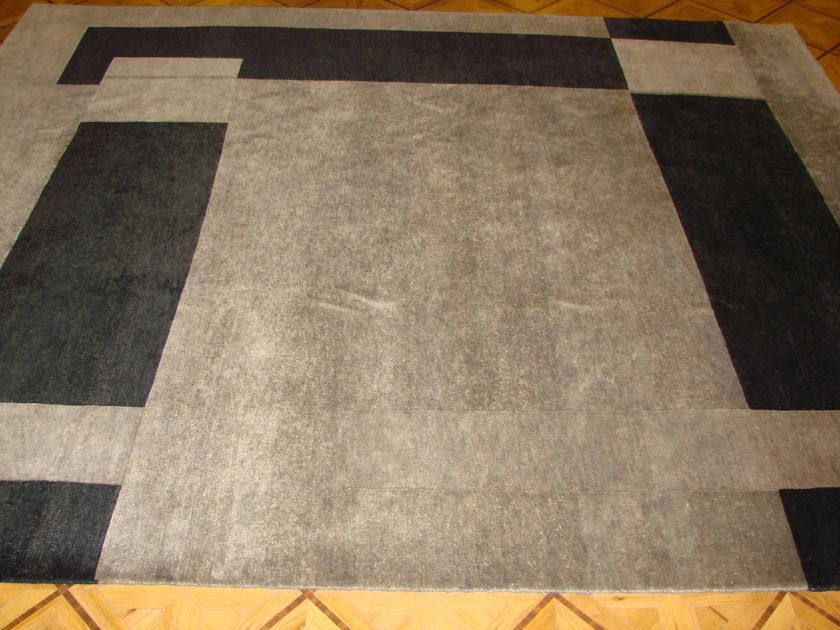   Modern Plush Wool Hand knotted Contemporary Area Rug Free Ship  