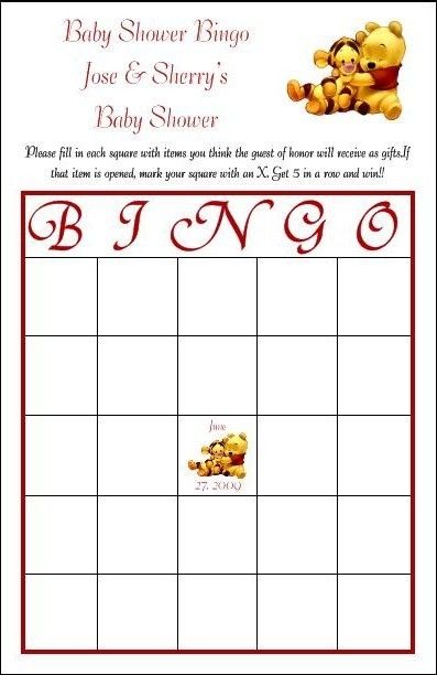 BABY SHOWER GIFT BINGO GAME FAVOR 200+DESIGNS  