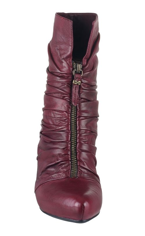 Earthies Womens Boots Montera Deep Red Silky Aged 800197WAGD  