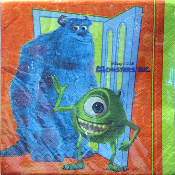 Disney Pixar   MONSTERS INC   Birthday Party Large 16  2 Ply Napkins 