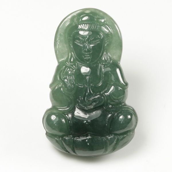   of GuanYin green pendant 100% Grade A Jade Jadeite