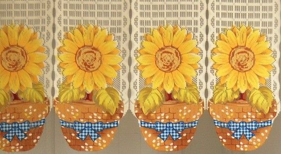 Sunflower Printting Door Curtain D2926  