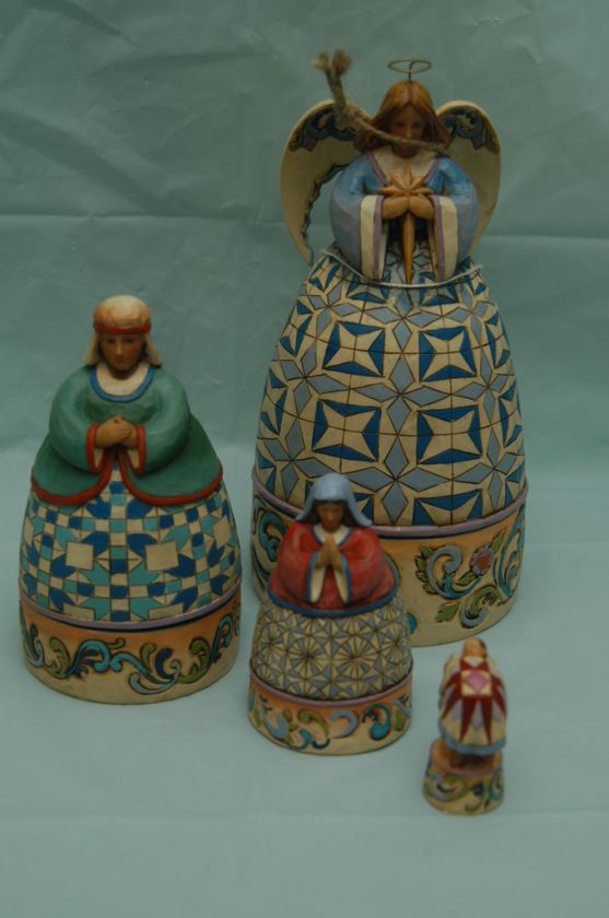 JIM SHORE~SET OF 4 NATIVITY NESTING BOXES~HALLMARK~NEW~  