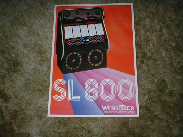 WURLITZER SL800 JUKEBOX Orig. UNFOLDED FLYER L@@K  