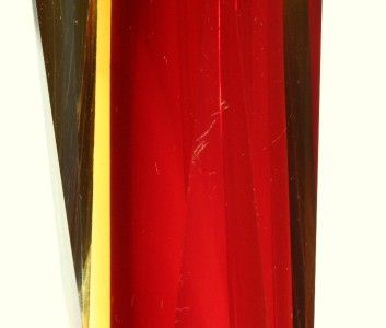   Retro c70s Murano Sommerso Faceted Art Glass Vase Mandruzzato  