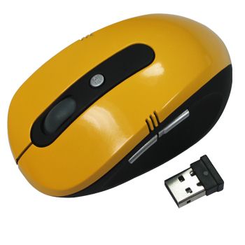   Buttons Optical Wireless Mouse For Toshiba Logitech Acer Yellow P110