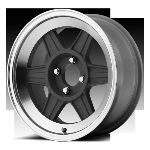 15 Motegi Racing MR124 Mag Gray w/Machined Lip 15x7  