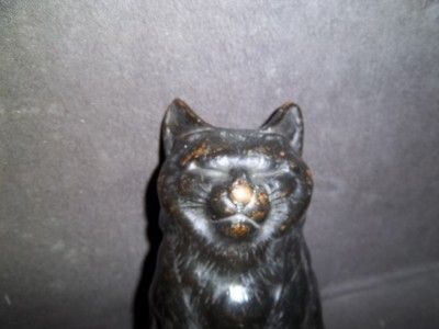   ? Copper? Cat Door Stop Sculpture/ Unknown Makers Mark Very Pretty