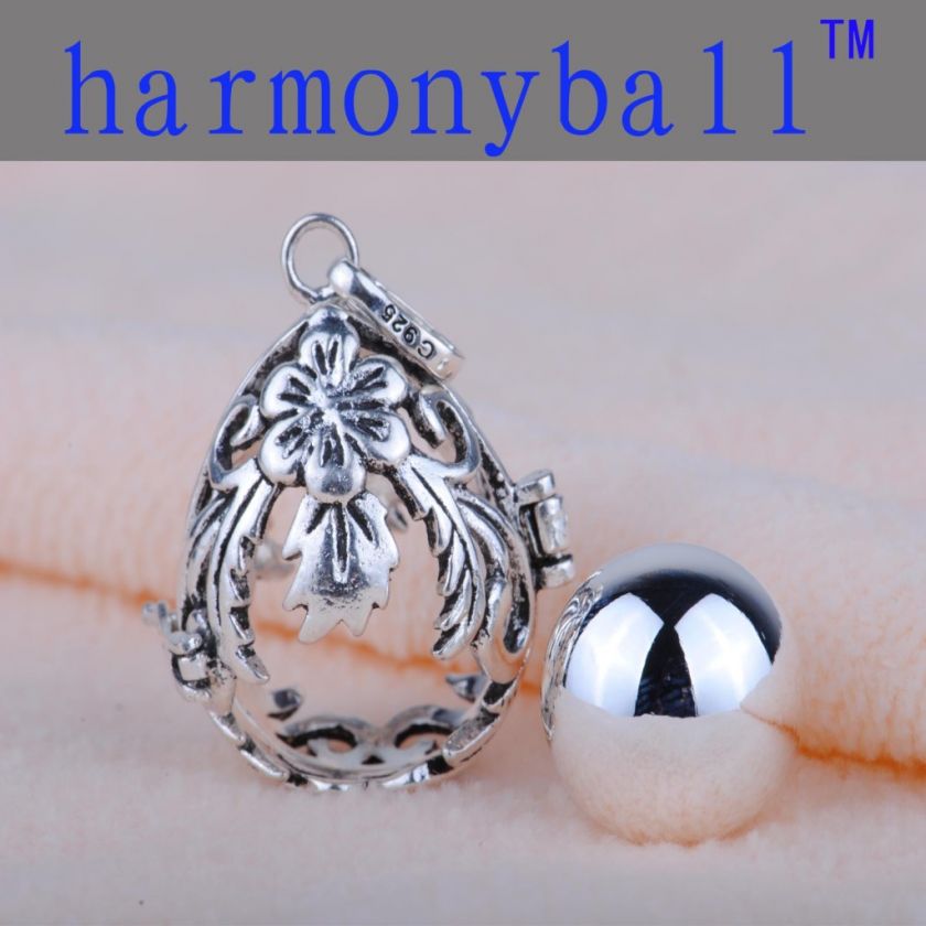 Sterling Silver Harmony ball sounds Mexican Bola PENDANT Angel sounds 