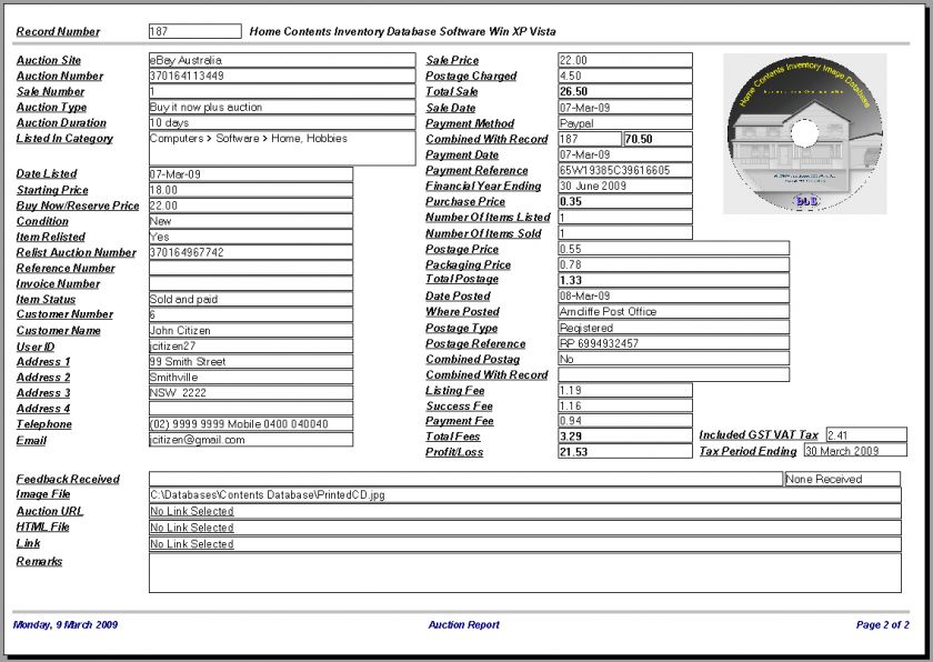  Listing and Auction Software CD for Sellers  