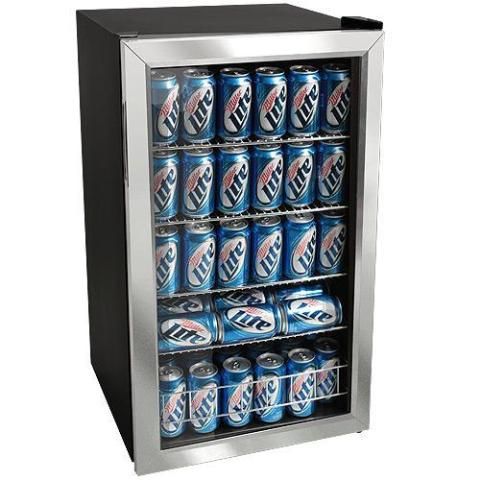 EDGESTAR 118 CAN BEVERAGE COOLER MINI REFRIGERATOR BWC120SS  