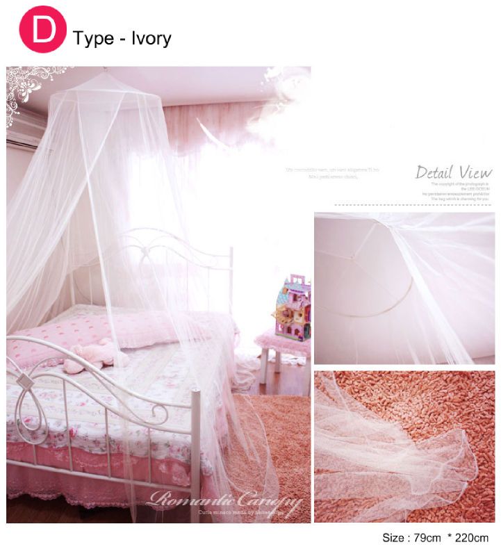 Cuty 4 Type Mosquito Net Bed Canopy Rose Bead Princess  