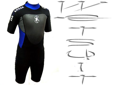 Superstretch 3mm Wetsuit Man Scuba Diving Shorty SZ XL  