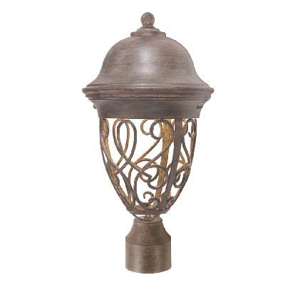 NEW 1 Light Outdoor Post Lamp Lighting Fixture, Bronze, Energy Star 