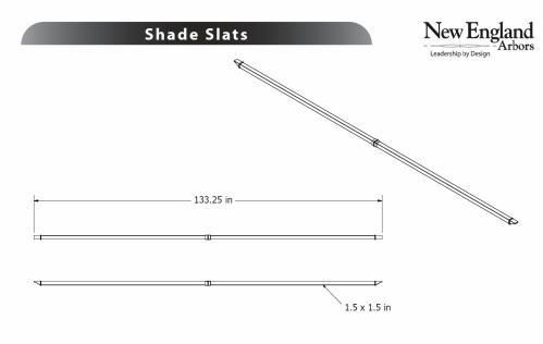 New Optional Pergola Shade Kit   12 Slats   White   Fits 10 x 10 