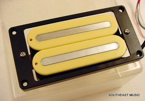 IVORY MEGA RAILS Hot Humbucker Guitar NECK Pickup R20N  