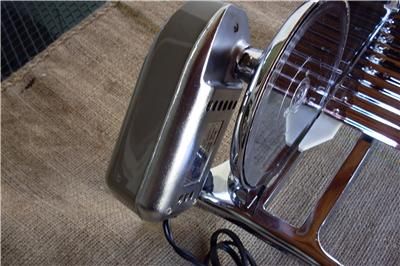 VINTAGE★1970s DELUXE RIVAL CHROME FOOD SLICER MODEL 1101E/3 NEVER 