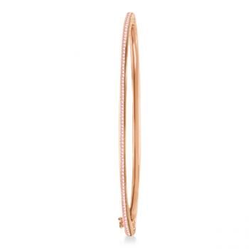 46ct Hidalgo Pink Diamond Bangle 18k Rose Gold Pave  